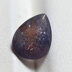 Sparkling Natural Bloodshot Iolite Sunstone 7.7X10 MM Pear With Multi Glitters Sparkling Iolite Sunstone For Beautiful Jewelry Making BI-344